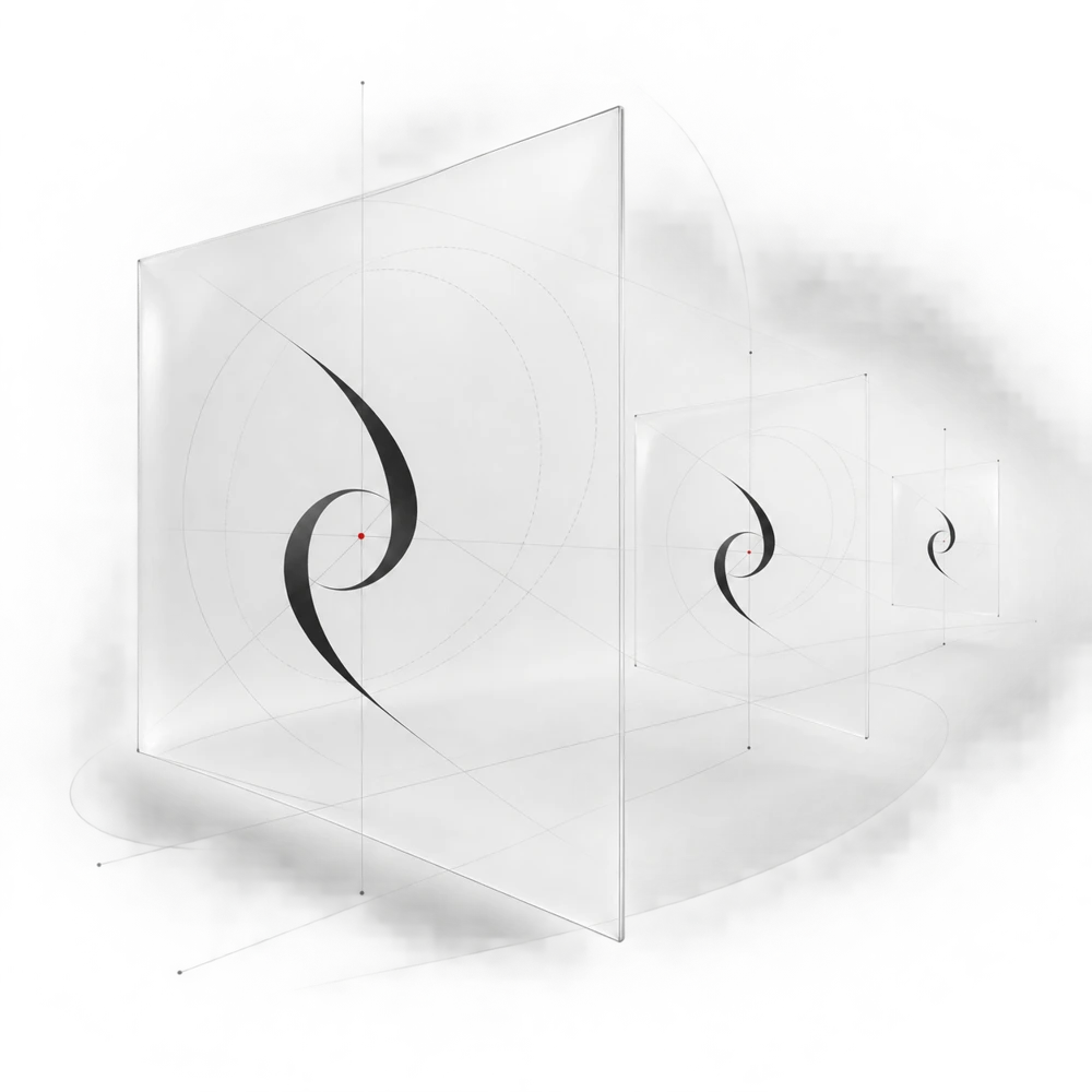 A loop symbol, construction guides and variations on a drafting sheet