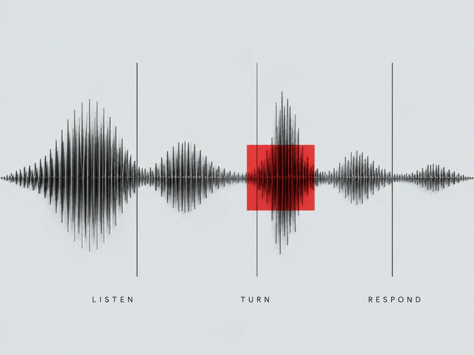 An audio turn inspected within a conversation